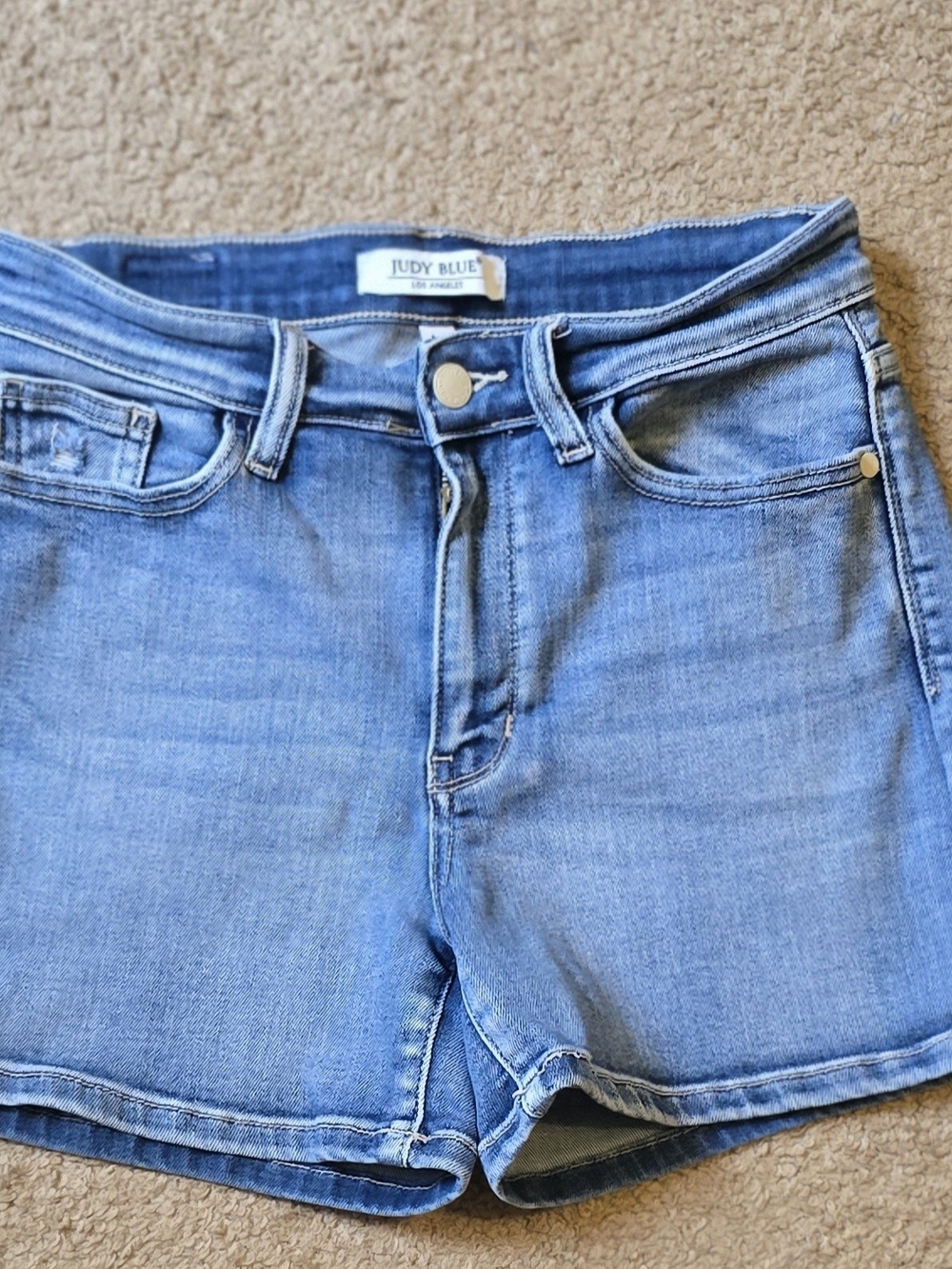 Judy Blue Medium Blue High-Rise Denim Shorts - Women